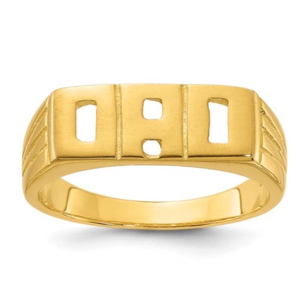 Gold Plated 925 Sterling Silver solid Men's DAD Ring